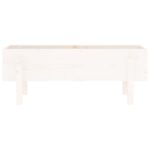 Lit surélevé de jardin blanc 101x30x38 cm bois de pin massif – Image 4