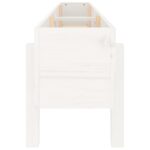 Lit surélevé de jardin blanc 160x30x38 cm bois de pin massif – Image 3