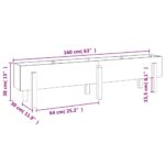 Lit surélevé de jardin blanc 160x30x38 cm bois de pin massif – Image 7
