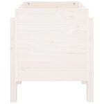 Jardinière blanc 62x50x57 cm bois massif de pin – Image 3