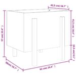 Jardinière blanc 62x50x57 cm bois massif de pin – Image 7