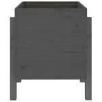 Jardinière gris 62x50x57 cm bois massif de pin – Image 3