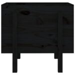 Jardinière noir 62x50x57 cm bois massif de pin – Image 2