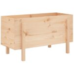 Lit surélevé de jardin 101x50x57 cm bois de pin massif – Image 4