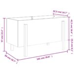 Lit surélevé de jardin 101x50x57 cm bois de pin massif – Image 7