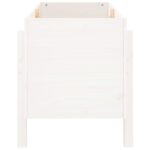 Lit surélevé de jardin blanc 101x50x57 cm bois de pin massif – Image 2