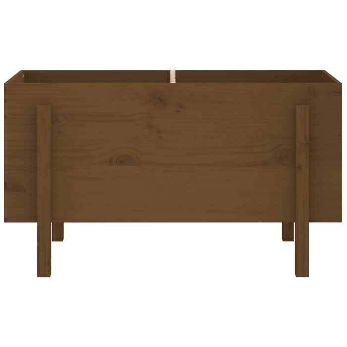 Lit surélevé de jardin brun miel 101x50x57cm bois de pin massif – Image 3