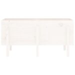 Lit surélevé de jardin blanc 121x50x57 cm bois de pin massif – Image 3