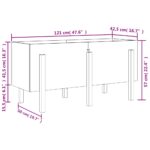 Lit surélevé de jardin blanc 121x50x57 cm bois de pin massif – Image 7