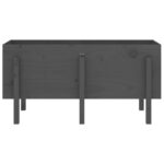 Lit surélevé de jardin gris 121x50x57 cm bois de pin massif – Image 3