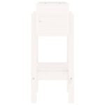 Jardinière blanc 62x30x69 cm bois massif de pin – Image 3