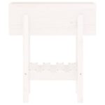 Jardinière blanc 62x30x69 cm bois massif de pin – Image 4
