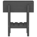 Jardinière gris 62x30x69 cm bois massif de pin – Image 4