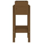 Jardinière marron miel 62x30x69 cm bois massif de pin – Image 3