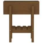 Jardinière marron miel 62x30x69 cm bois massif de pin – Image 4