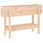 Lit surélevé de jardin 101x30x69 cm bois de pin massif – Image 4