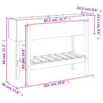 Lit surélevé de jardin 101x30x69 cm bois de pin massif – Image 7