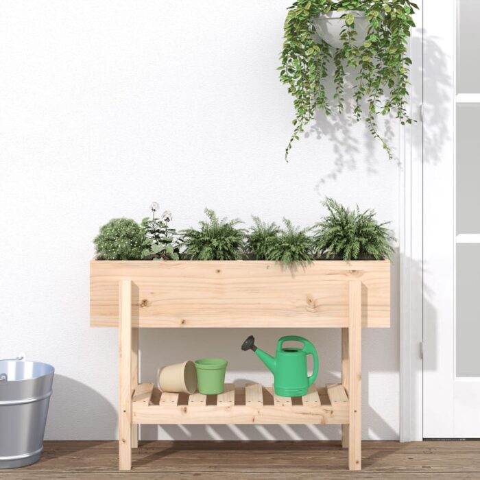 Lit surélevé de jardin 101x30x69 cm bois de pin massif – Image 1