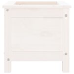 Jardinière blanc 40x40x39 cm bois massif de pin – Image 3