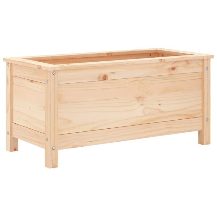 Jardinière 82,5x40x39 cm bois de pin massif – Image 2