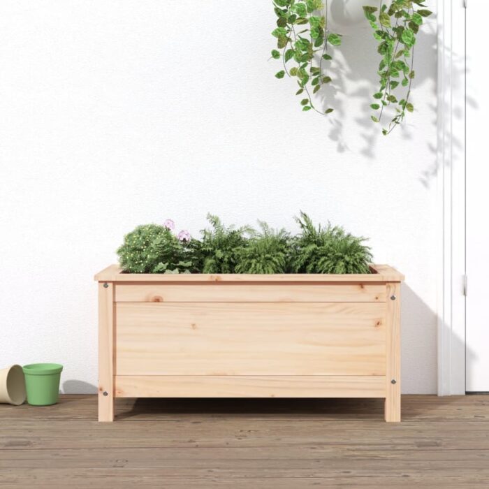 Jardinière 82,5x40x39 cm bois de pin massif – Image 1