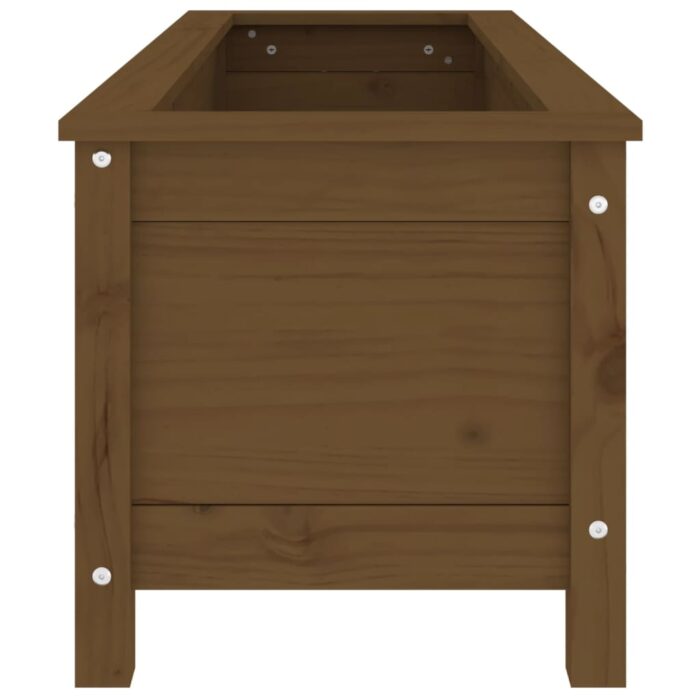 Lit surélevé de jardin brun miel 119,5x40x39 cm bois pin massif – Image 3