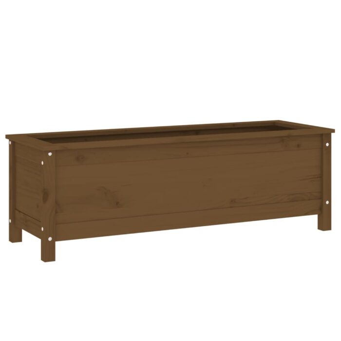 Lit surélevé de jardin brun miel 119,5x40x39 cm bois pin massif – Image 4