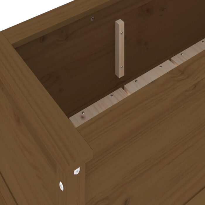 Lit surélevé de jardin brun miel 119,5x40x39 cm bois pin massif – Image 5