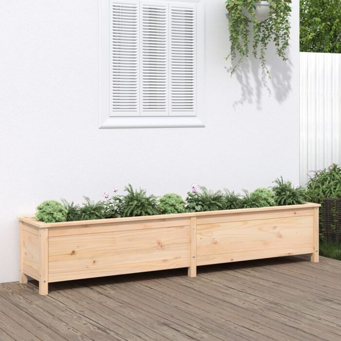 Lit surélevé de jardin 199,5x40x39 cm bois de pin massif – Image 1