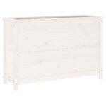 Lit surélevé de jardin blanc 119,5x40x78 cm bois de pin massif – Image 4
