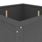 Jardinière gris 82,5x82,5x78 cm bois massif de pin – Image 5