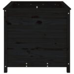 Jardinière noir 82,5x82,5x78 cm bois massif de pin – Image 3