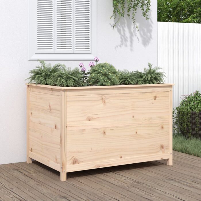 Lit surélevé de jardin 119,5x82,5x78 cm bois de pin massif – Image 1