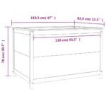 Lit surélevé de jardin blanc 119,5x82,5x78cm bois de pin massif – Image 7