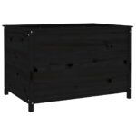 Lit surélevé de jardin noir 119,5x82,5x78 cm bois de pin massif – Image 4