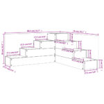 Jardinière 4 niveaux 80,5x79x36 cm bois de douglas massif – Image 7