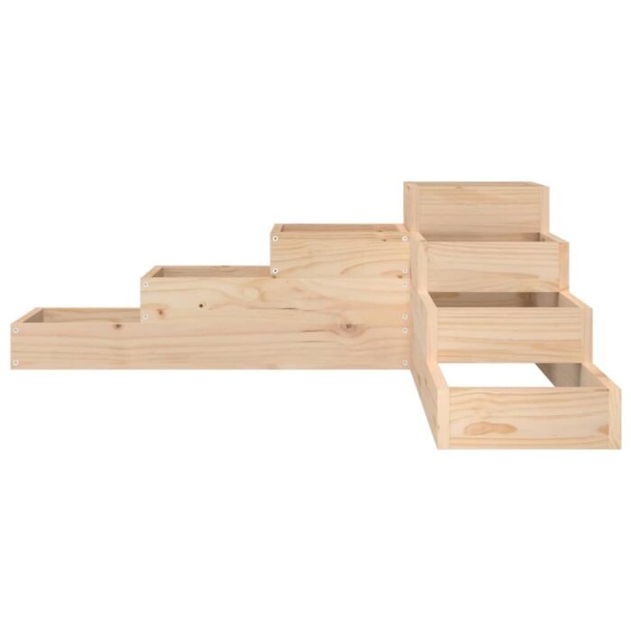 Jardinière 4 niveaux 106x104,5x36 cm bois de pin massif – Image 2