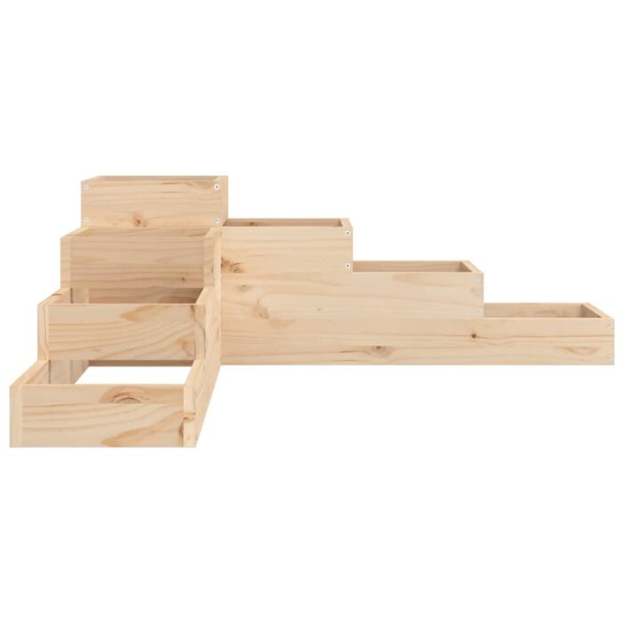 Jardinière 4 niveaux 106x104,5x36 cm bois de pin massif – Image 3