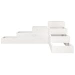 Jardinière 4 niveaux 106x104,5x36 cm blanc bois de pin massif – Image 2