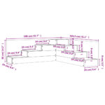 Jardinière 4 niveaux 106x104,5x36 cm blanc bois de pin massif – Image 7