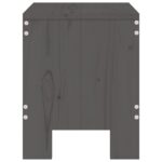 Tabourets de jardin lot de 2 gris 40x36x45 cm bois massif pin – Image 3