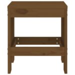 Tabourets de jardin lot de 2 marron miel 40x36x45 cm pin massif – Image 2