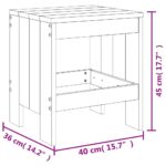 Tabourets de jardin lot de 2 noir 40x36x45 cm bois massif pin – Image 7