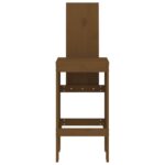 Tabourets lot de 2 marron miel 40x42x120 cm bois massif de pin – Image 2