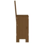 Tabourets lot de 2 marron miel 40x42x120 cm bois massif de pin – Image 3