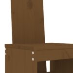 Tabourets lot de 2 marron miel 40x42x120 cm bois massif de pin – Image 5