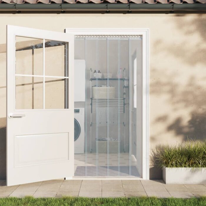 Rideau de porte transparent 200 mmx1,6 mm 10 m PVC – Image 1