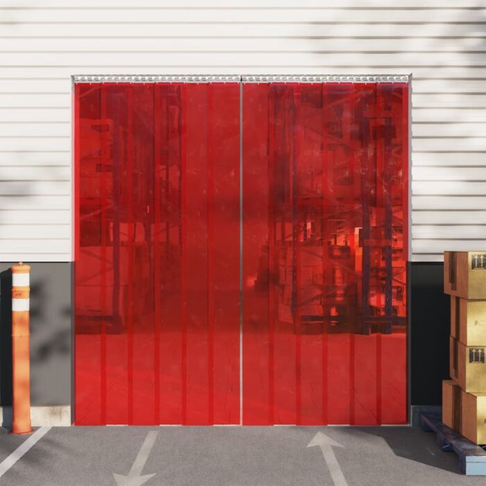 Rideau de porte rouge 200 mmx1,6 mm 25 m PVC – Image 1