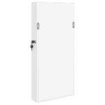 Armoire à bijoux avec miroir murale blanc 30x8,5x67 cm – Image 5