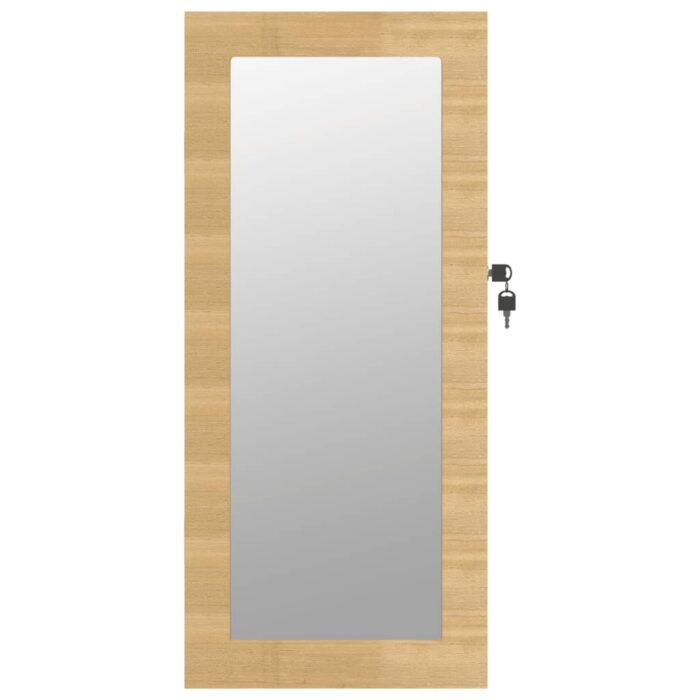 Armoire à bijoux avec miroir murale 30 x 8,5 x 67 cm – Image 2